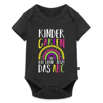 Kindergarten Ade Ich Lerne Jetzt Das ABC - Baby Premium Kurzarmbody - Schwarz - Vorne