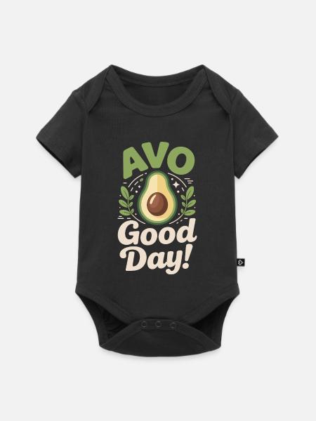 Avo Good Day - Baby Premium Kurzarmbody - Schwarz