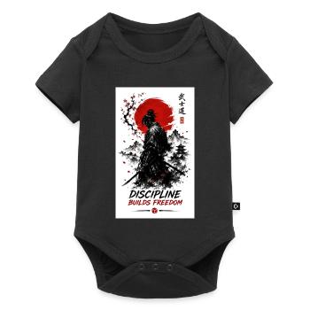 Disziplin formt Freiheit - Baby Premium Kurzarmbody - Schwarz - Vorne
