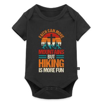 Hiking Mountain Trail Backpacking Outdoors Poaching - Baby Premium short-sleeve bodysuit - black - Front
