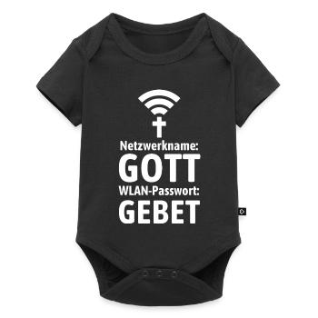 Verbinde dich mit Gott - Gebet WLAN - Baby Premium Kurzarmbody - Schwarz - Vorne