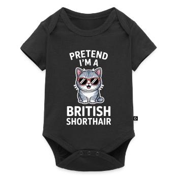 Dictons britanniques à poil court : cadeau drôle de chat - Body à manches courtes Premium Bébé - noir - Devant