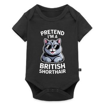 Dictons britanniques à poil court : cadeau drôle de chat - Body à manches courtes Premium Bébé - noir - Devant
