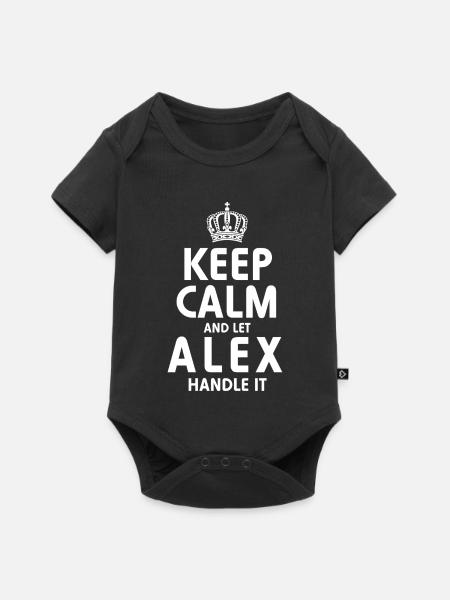 ALEX Regeln Sie es - Baby Premium Kurzarmbody - Schwarz