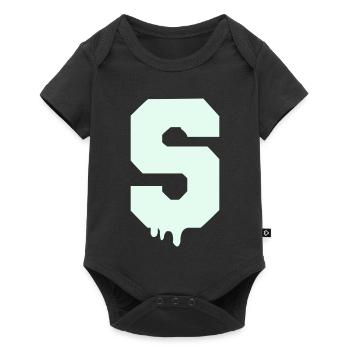 S Tropfen - Baby Premium Kurzarmbody - Schwarz - Vorne