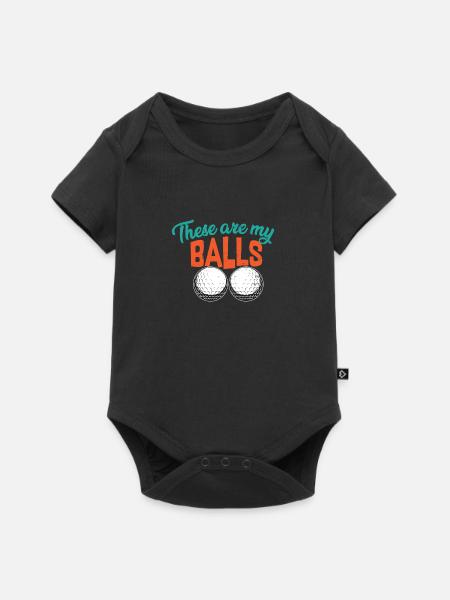 balle de golf - Body à manches courtes Premium Bébé - noir