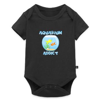 Aquarium addictive gift idea hobby ornamental fish - Baby Premium short-sleeve bodysuit - black - Front