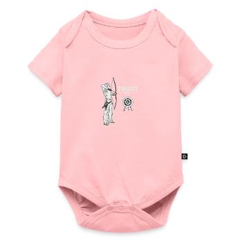 tir à l'arc - Body à manches courtes Premium Bébé - rose - Devant