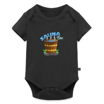 Sauna Gesundheit - Baby Premium Kurzarmbody - Schwarz - Vorne