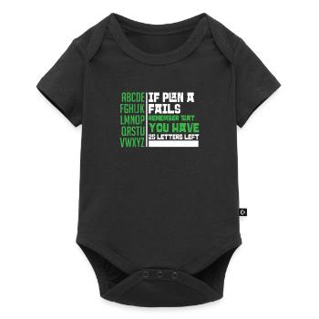 Alphabet - Baby Premium Kurzarmbody - Schwarz - Vorne