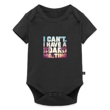 Surf board meeting shirt gift - Baby Premium short-sleeve bodysuit - black - Front