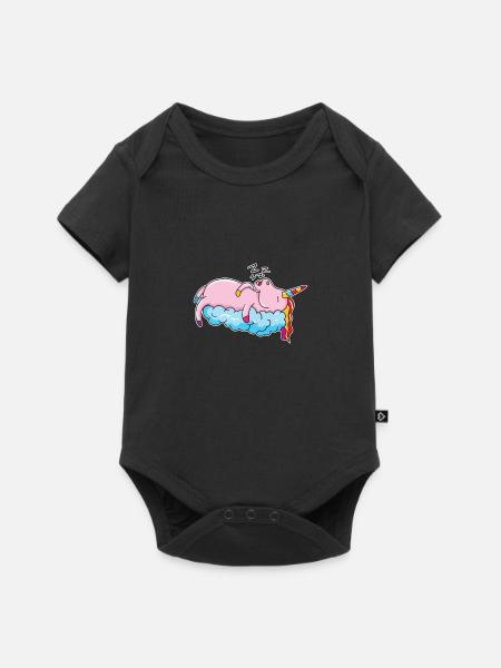 Nope de Licorne - Body à manches courtes Premium Bébé - noir