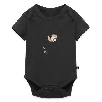 cadeau de paresse endormi - Body à manches courtes Premium Bébé - noir - Devant