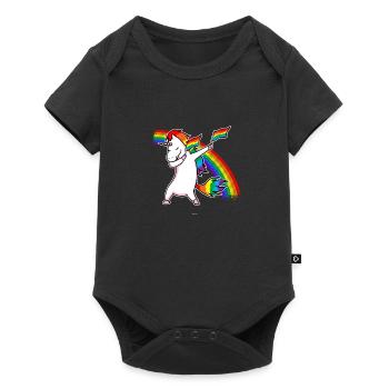 Cadeau LGBT Licorne - Body à manches courtes Premium Bébé - noir - Devant