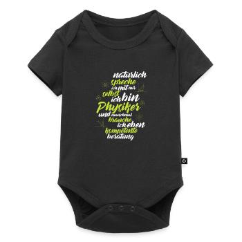 Lehrer Physik Schüler Schule Kompetent - Baby Premium Kurzarmbody - Schwarz - Vorne