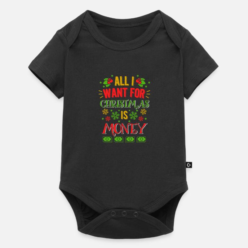 Weihnachtsgeldgeschenk - Baby Premium Kurzarmbody - Schwarz