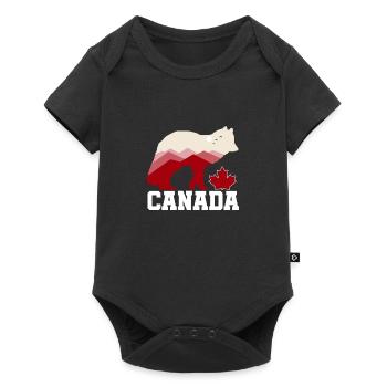 Canada grizzly bear gift children nature - Baby Premium short-sleeve bodysuit - black - Front