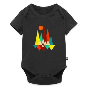 Brown Bear Polar Bear Black Bear Mountains Mountains Gift - Baby Premium short-sleeve bodysuit - black - Front
