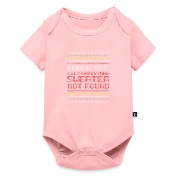Fehler 404 hässlicher Weihnachtspulli Geschenk nicht gefunden - Baby Premium Kurzarmbody - Rosa - Vorne