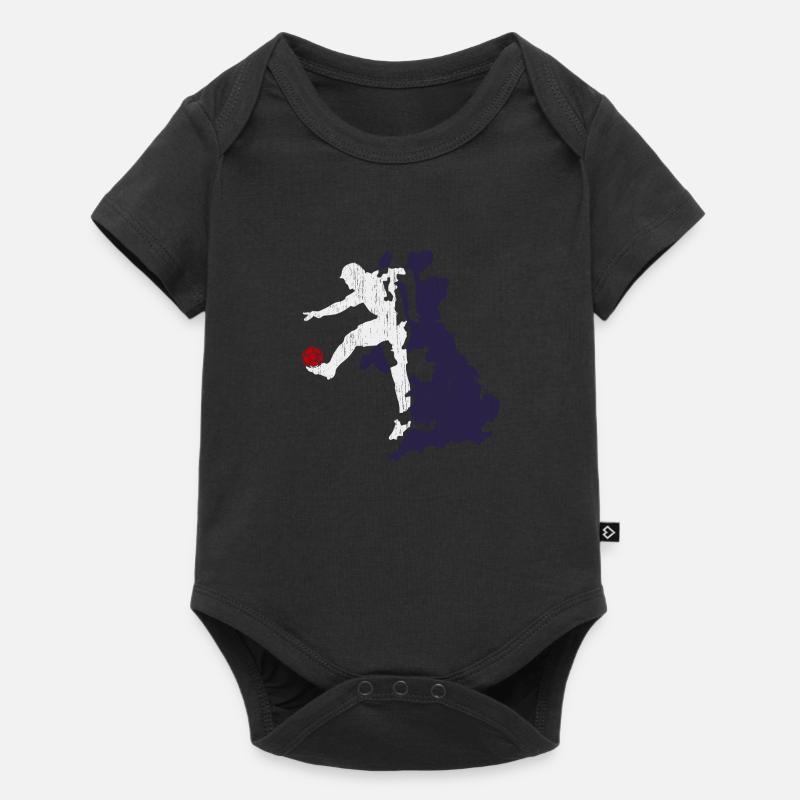 Rugby player gift kids birthday England - Baby Premium short-sleeve bodysuit - black