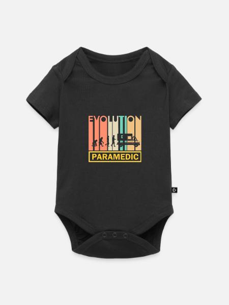 Rettungsdienst Notruf Sani Geschenk · Evolution - Baby Premium Kurzarmbody - Schwarz