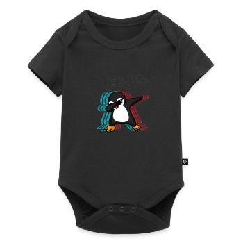 Dabbing penguin gift - Baby Premium short-sleeve bodysuit - black - Front