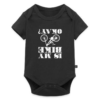 Bike Cyclist Bicycle Bike Accident Funny Gift - Baby Premium short-sleeve bodysuit - black - Front