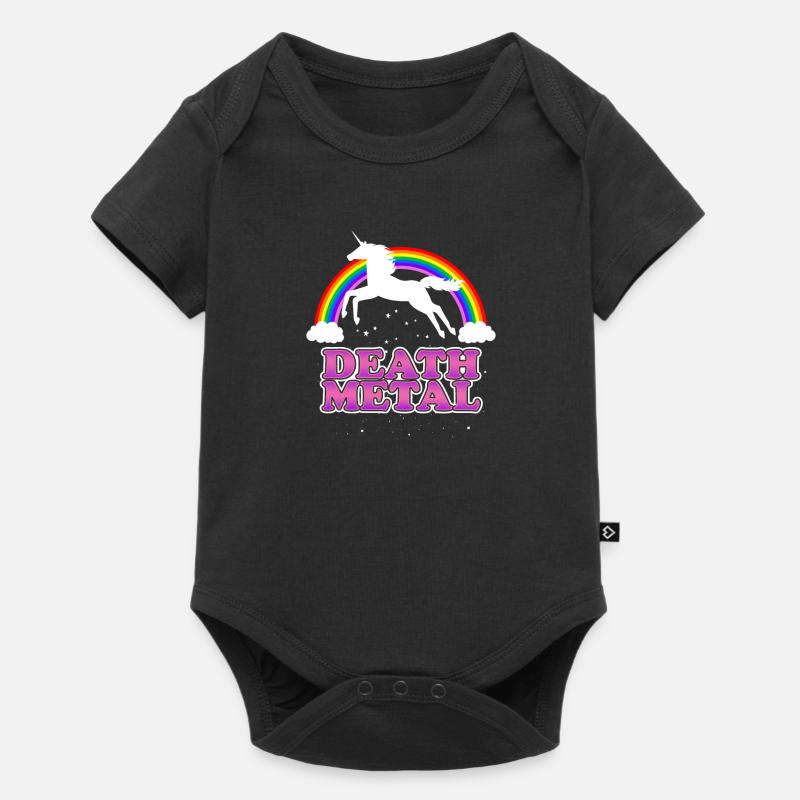 Cadeau de licorne death metal - Body à manches courtes Premium Bébé - noir