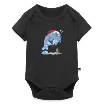 Lamantin de pirate - Body à manches courtes Premium Bébé - noir - Devant