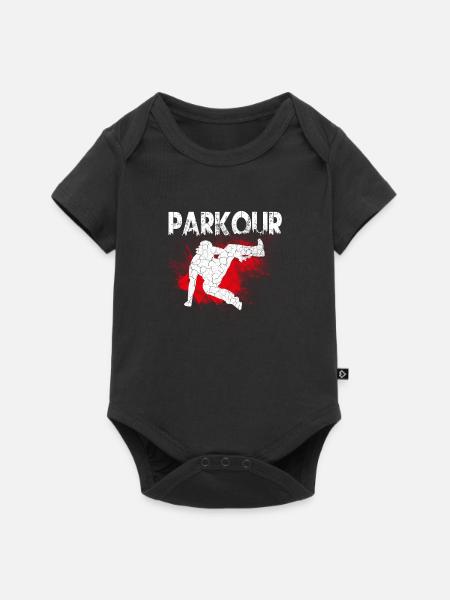 parkour - Baby Premium kortärmad bodysuit - svart