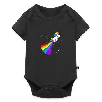 Unicorn Fart Gift for Unicorn Lovers - Baby Premium short-sleeve bodysuit - black - Front
