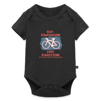 Bicycle Cycling Ecological Emission Emotion Gift - Baby Premium short-sleeve bodysuit - black - Front