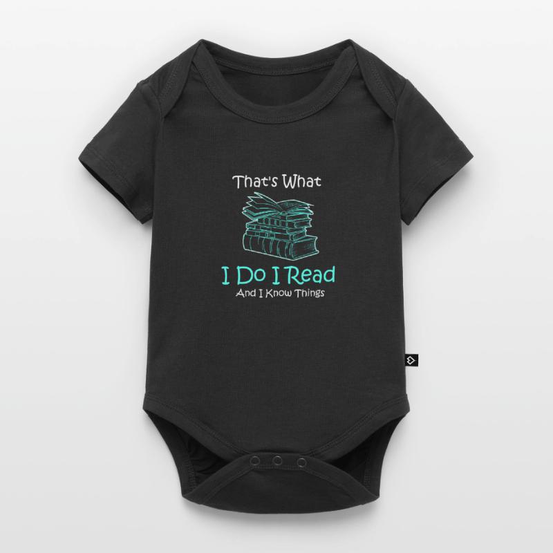 READING: I Read And I Know Things Baby Premium short-sleeve bodysuit