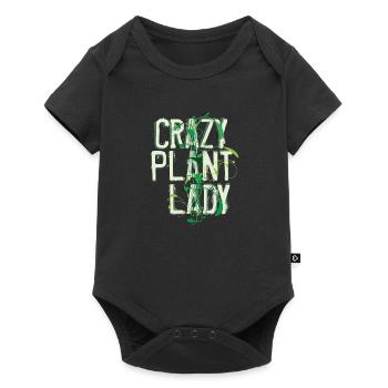 Crazy Plant Lady - Baby Premium short-sleeve bodysuit - black - Front