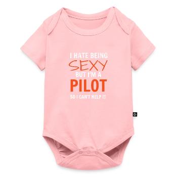 pilote - Body à manches courtes Premium Bébé - rose - Devant