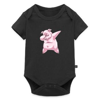 Dabbing Pig Piggy Dab Dance - Body à manches courtes Premium Bébé - noir - Devant