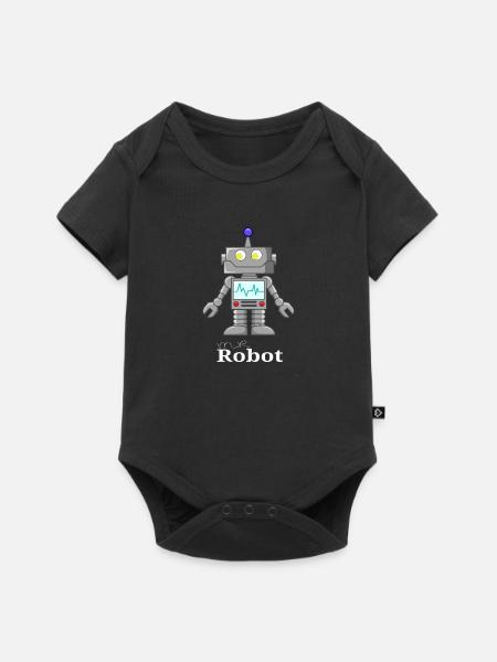 Robot gift - Baby Premium short-sleeve bodysuit - black
