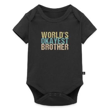 Best brother in the world - Baby Premium short-sleeve bodysuit - black - Front
