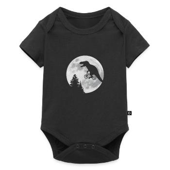 Moon Dino T-Rex vélo de dinosaure - Body à manches courtes Premium Bébé - noir - Devant