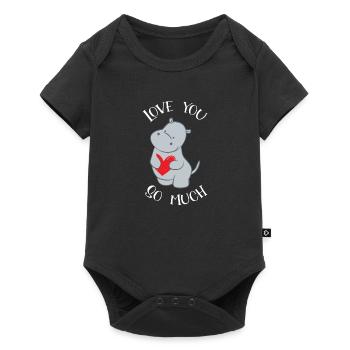 Hippopotame - Hippopotame - Hippopotame - Je t'aime - Body à manches courtes Premium Bébé - noir - Devant