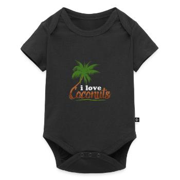 I love I love Coconuts Coconut Palm Coconut - Baby Premium short-sleeve bodysuit - black - Front