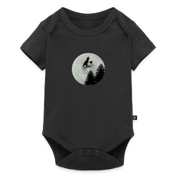 Farrad Dino Dinosaure Lune Pleine Lune Cadeau Amusant - Body à manches courtes Premium Bébé - noir - Devant