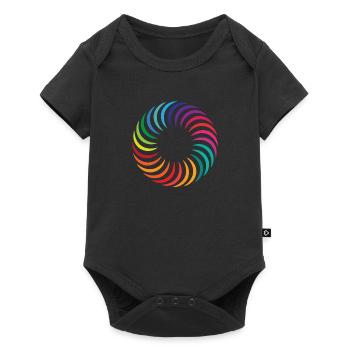 Rainbow circle - Baby Premium short-sleeve bodysuit - black - Front