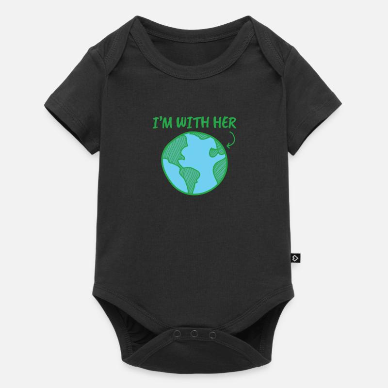 Mutter Erde - Tag der Erde - ich bin bei ihr - Baby Premium Kurzarmbody - Schwarz