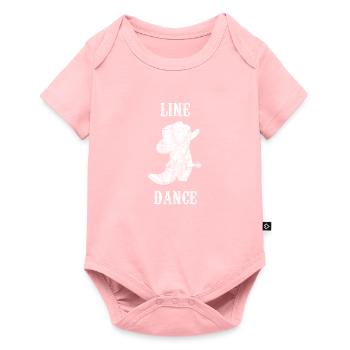 Linedance - Linedancer - Country - Cowboystiefel - Baby Premium Kurzarmbody - Rosa - Vorne