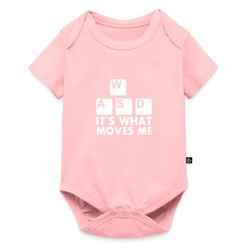 WASD - Keyboard Keys Keyboard Gamer Geek Funny - Baby Premium short-sleeve bodysuit - rose - Front