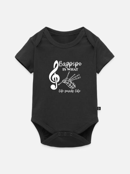 Dudelsack - Sackpfeife - Dudelsackspieler - Leben - Baby Premium Kurzarmbody - Schwarz