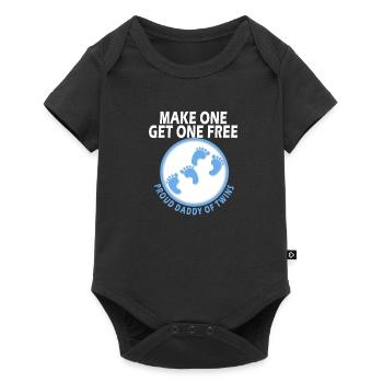Daddy of Twins - Funny design for boys - Baby Premium short-sleeve bodysuit - black - Front