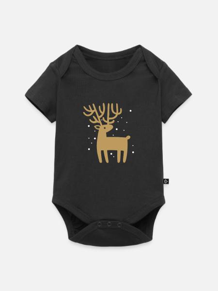 Reindeer - Baby Premium Kurzarmbody - Schwarz