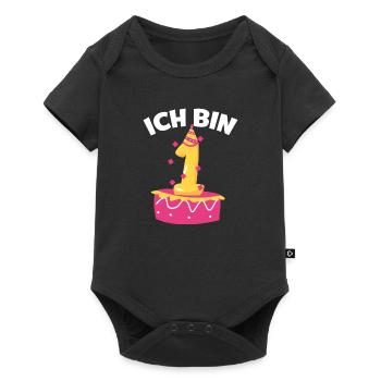 premier anniversaire premier anniversaire un an - Body à manches courtes Premium Bébé - noir - Devant